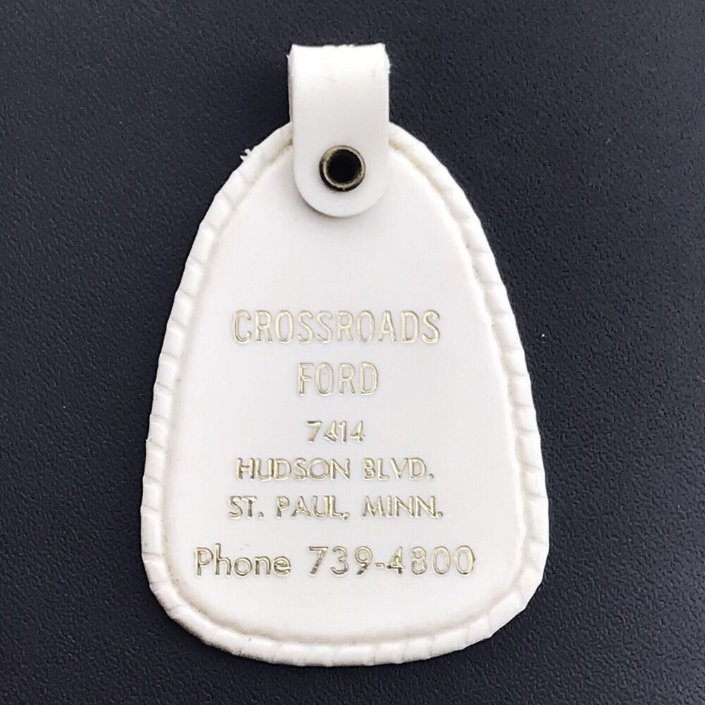Crossroads Ford Key Fob Ring St. Paul Minnesota Car Dealer Vintage